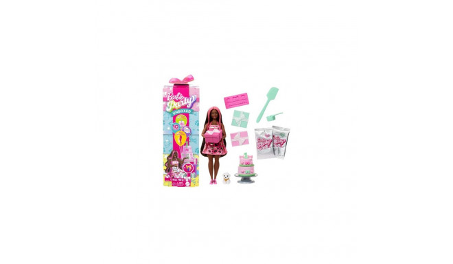 Barbie Party Unboxed Pet Birthday Series Doll &amp; Accessories, Shimmerin’ Hearts Set with 10 S