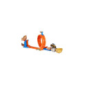 Hot Wheels Monster Trucks Loop-And-Flip Trophy Challenge Playset &amp; Die-Cast Bigfoot Toy Truc