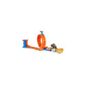 Hot Wheels Monster Trucks Loop-And-Flip Trophy Challenge Playset &amp; Die-Cast Bigfoot Toy Truc
