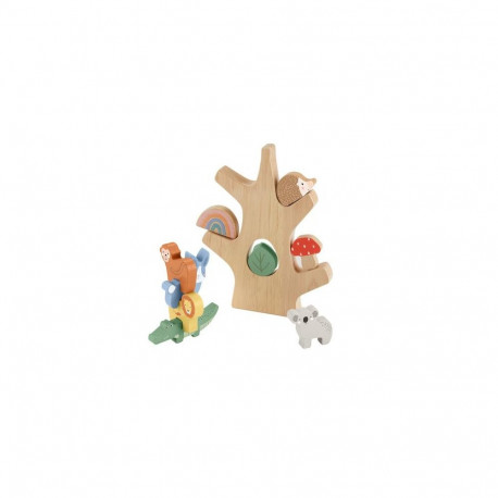 Fisher-Price Wooden Balance Tree Preschool Stacking Activity Toy, 10 Wood Pieces