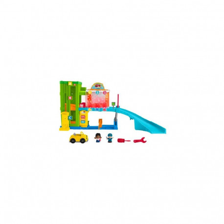 Fisher-Price Little People Light-Up Learning Garage Toddler Playset, 5 Play Pieces, Multi-Language V
