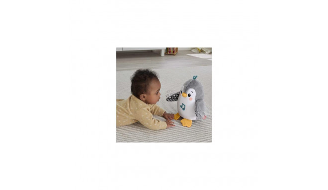 Fisher-Price Plush Tummy Time Toy, Flap &amp; Wobble Penguin, Newborn Musical Toy