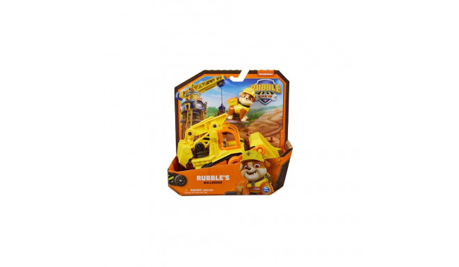 Rubble &amp; Crew, Rubble’s Bulldozer Toy Truck with Movable Parts and a Collectible Action Figu
