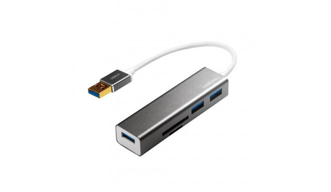 LogiLink UA0306 laptop dock/port replicator USB 3.2 Gen 1 (3.1 Gen 1) Type-A Silver, White
