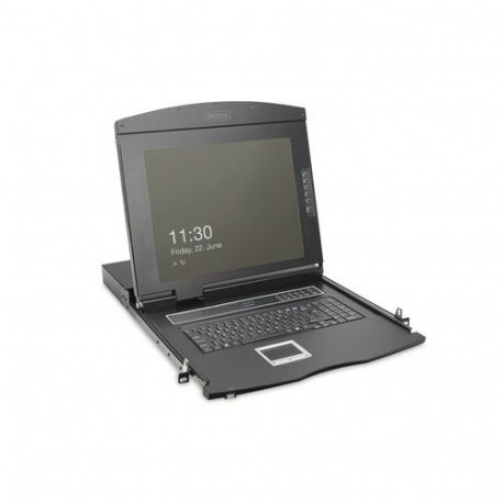 Digitus DS-72221-7CH rack console 48.3 cm (19") 1920 x 1080 pixels Black 1U