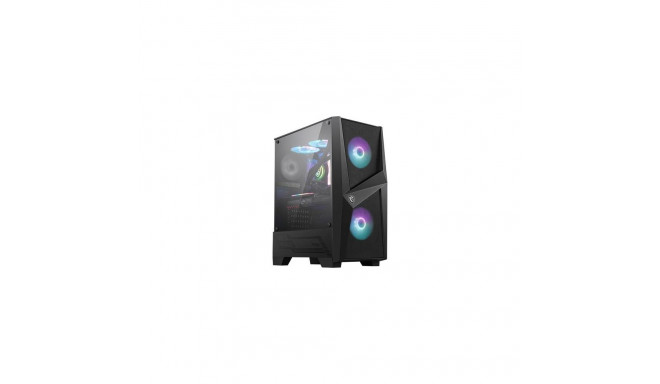 MSI MAG FORGE 100R Mid Tower Gaming Computer Case 'Black, 2x 120mm ARGB PWM Fan, 1x 120mm Fan, 