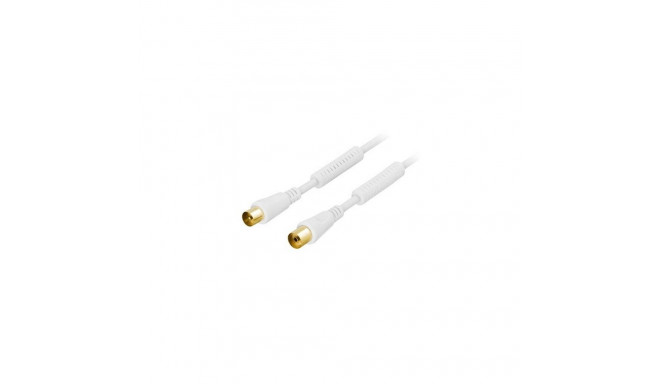 Deltaco AN-102 coaxial cable 2 m IEC White