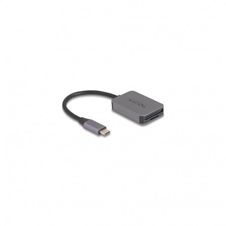 DeLOCK USB Type-C Card Reader in aluminium enclosure for SD or Micro SD memory cards