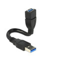 DeLOCK 0.15m 2xUSB3.0-A USB cable USB 3.2 Gen 1 (3.1 Gen 1) USB A Black