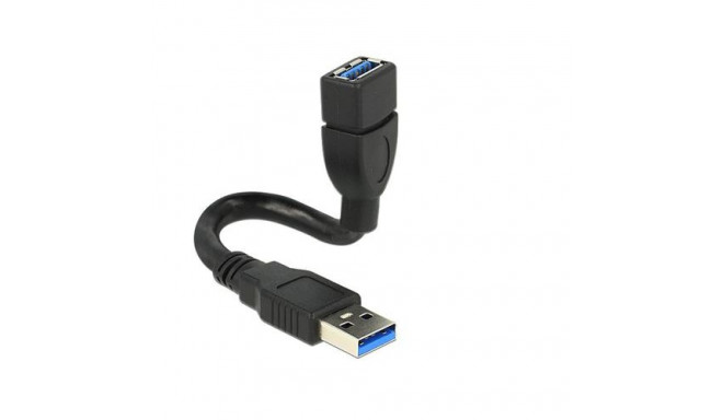 DeLOCK 0.15m 2xUSB3.0-A USB cable USB 3.2 Gen 1 (3.1 Gen 1) USB A Black