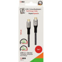 2GO 797514 USB cable USB 3.2 Gen 2x2 1.2 m USB C Black, Silver