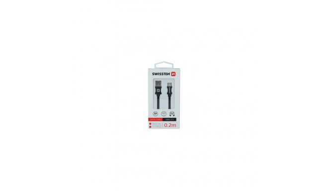 Swissten 71521101 USB cable 0.2 m USB A USB C Black