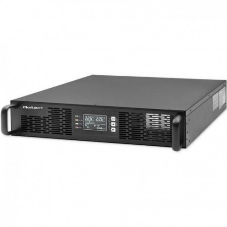Qoltec 52285 uninterruptible power supply (UPS) Double-conversion (Online) 1 kVA 1000 W 2 AC outlet(
