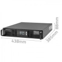 Qoltec 52285 uninterruptible power supply (UPS) Double-conversion (Online) 1 kVA 1000 W 2 AC outlet(