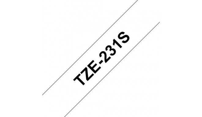 Brother TZE231S label-making tape Black on white TZe
