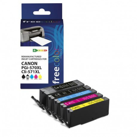 Freecolor K10519F7 ink cartridge 5 pc(s) Compatible High (L) Yield Black, Cyan, Magenta, Yellow