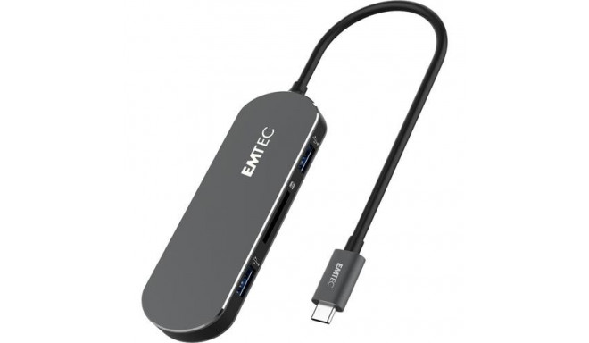 Emtec T650C Type-C HUB USB 3.2 Gen 1 (3.1 Gen 1) Type-A Black