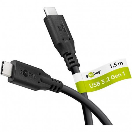 Goobay 74727 USB cable USB 3.2 Gen 1 (3.1 Gen 1) 1.5 m USB C Black