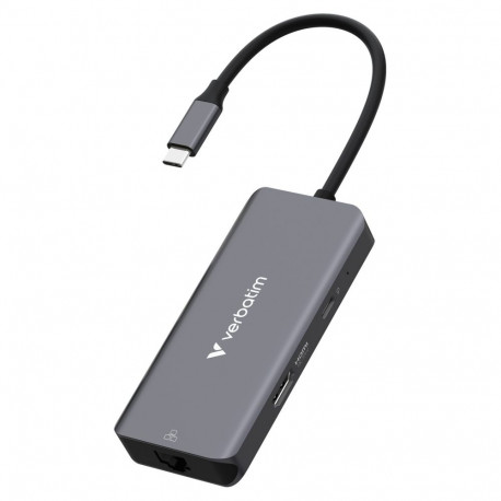 Verbatim USB-C Essentials Multi-Port Hub 6-porti RJ45-ga 32157
