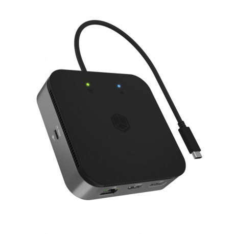 Icy Box 7w1 USB4 | 2x USB3.2 Gen 2 | 1x USB-C | 1x HDMI | 1x DP | Audio| PD 60W