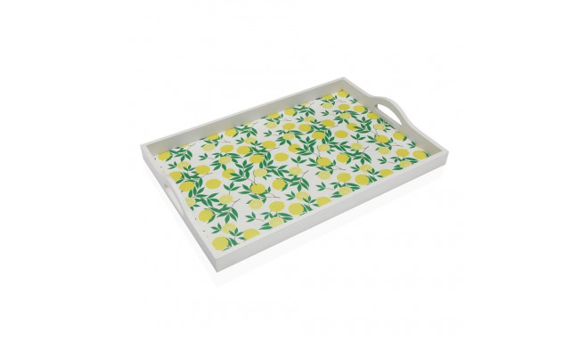 Tray Versa MDF Wood 30 x 5 x 45 cm Lemon