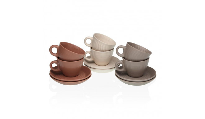 Set of Mugs with Saucers Versa Awa Stoneware