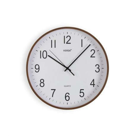 Wall Clock Versa Plastic Quartz MDF Wood 4 x 30 x 30 cm