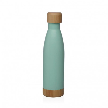Water bottle Versa Green Steel 500 ml 7 x 27 x 7 cm