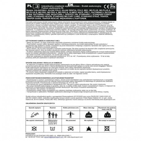 Kamizelka Aquarius Asekuracyjna Standard Military Camo L/XL