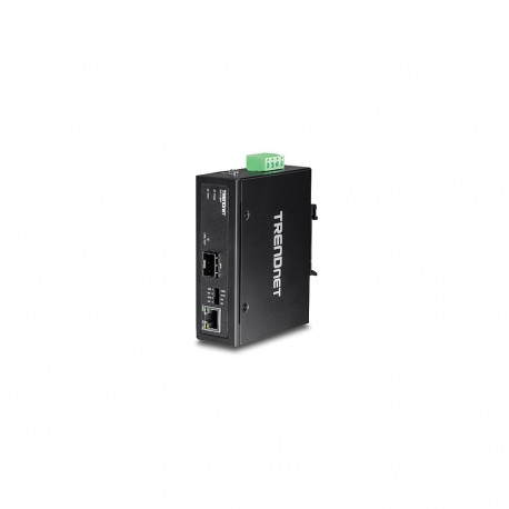 Hardened Industrial 100/1000Base-T to SFP Media Converter