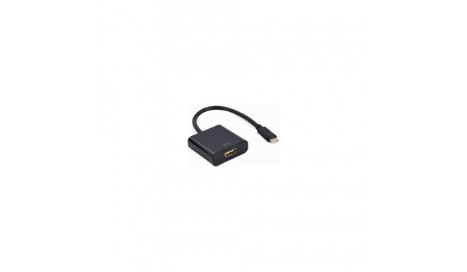 Adapter Gembird USB Type-C isane - HDMI emane 4K@30Hz 15 cm must