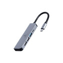 Gembird 5in1 USB-C jaam/replicaator (A-CM-COMBO5-03)