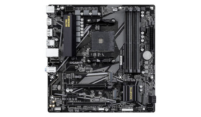 Gigabyte B550M DS3H R2 protsessoripere AMD protsessoripesa AM4 DDR4 DIMM toetatud kõvaketta liidesed