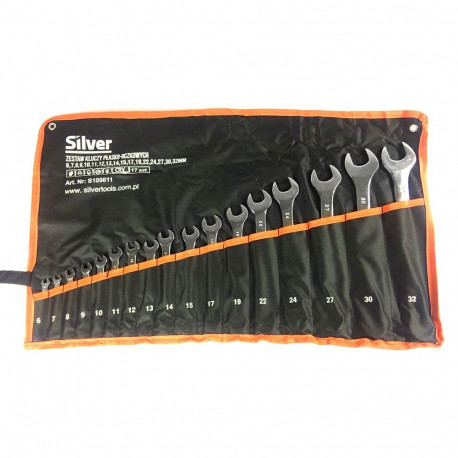 COMBINATION WRENCH 17 pcs. /SILVER 6-22mm