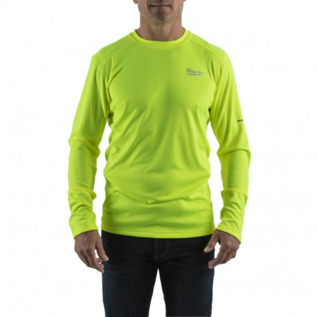 MILWAUKEE LONG SLEEVE WORK T-SHIRT LIGHTWEIGHT - YELLOW WWLSYL-XXL