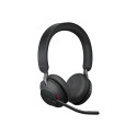 JABRA Evolve2 65 MS Stereo Kõrvaklapid on-ear Bluetooth juhtmevaba USB-A mürasummutav must Sertifits