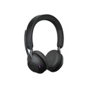 JABRA Evolve2 65 MS Stereo Headset on-ear Bluetooth wireless USB-A noise isolating black Certified f