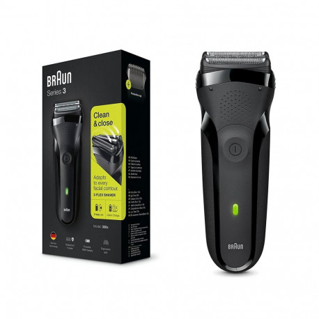 Braun Series 3 300s Foil shaver Trimmer Black, Red