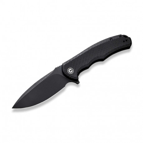 CIVIVI Praxis Knife with 9Cr18MoV Blade and Micarta Handle, All Black, Model C803G