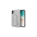 Wozinsky Apple iPhone 12 Pro Max Kickstand Case silicone case with stand Silver