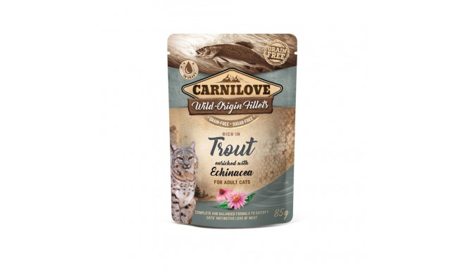 Cat Food - CARNILOVE Wet Cat Food Trout, Echinacea 85 g