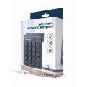 Bluetooth Keypad - Gembird KPD-W-02 Numeric Keypad 18 Keys Windows 10/11 Black