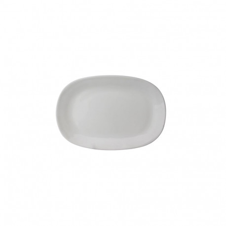 PLATE SQUARE OVAL 23.4CM WHITE