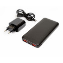 Platinet akupank + USB-laadja 10000mAh Kit PMPB10SETB, must