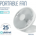 Platinet rechargeable fan 2400mAh (46053)