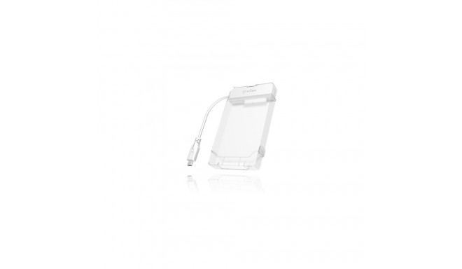 ICY BOX IB-AC703-C HDD/SSD enclosure Translucent, White 2.5&quot;