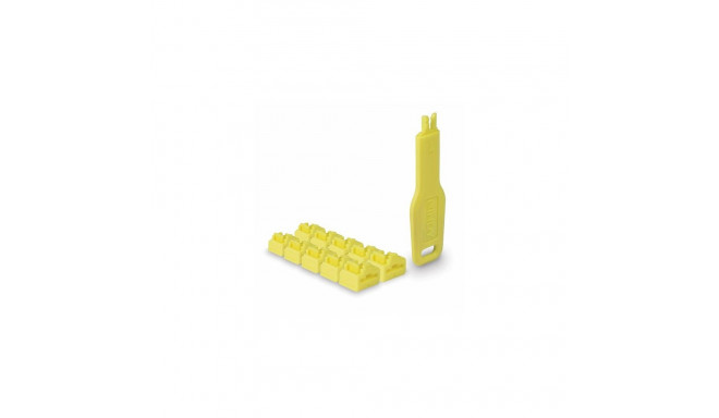 Lindy RJ45 Port Locks Yellow, 10x + 1 Key