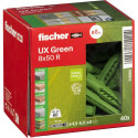 Fischer Universal plug UX GREEN 8 x 50 R with rim