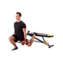 HMS Fitness LSR8311 Flat weight training bench Adjustable seat Home Black, Yellow
