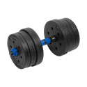 REBEL ACTIVE reguleeritavad bituumenist hantlid ühendusega 2x10 kg